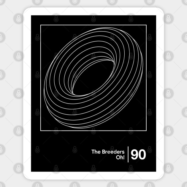 The Breeders / Minimalist Graphic Artwork Design Sticker by saudade